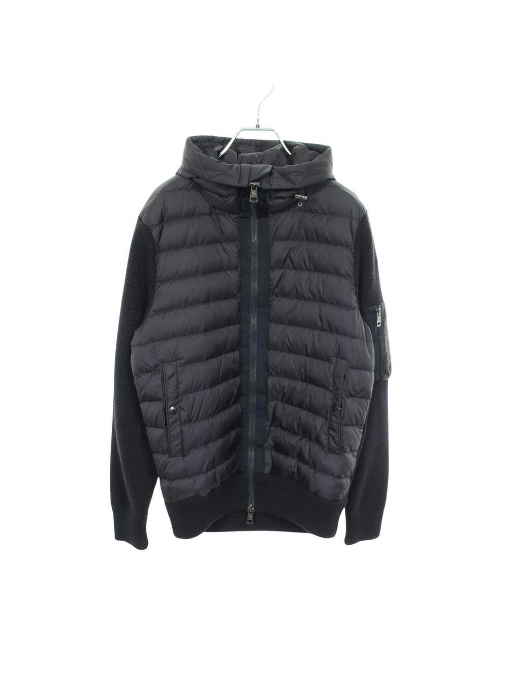 Moncler Knit Pannel Hoodie Down Jacket #340208M93B